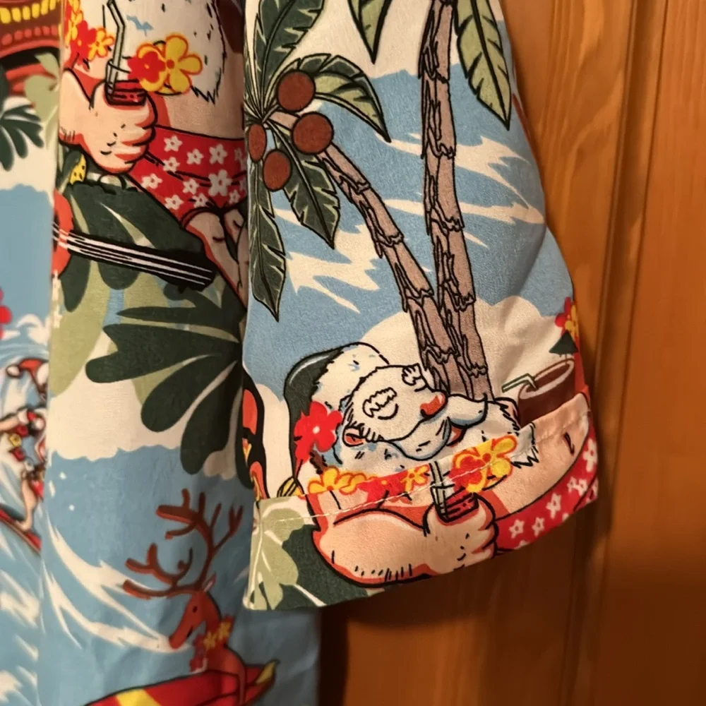 Men's Santa Hawaiian shirt Sz 3XL - Picture 6 of 7